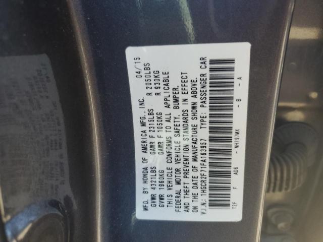 1HGCR2F71FA163957 - 2015 HONDA ACCORD EX 灰色 照片 12