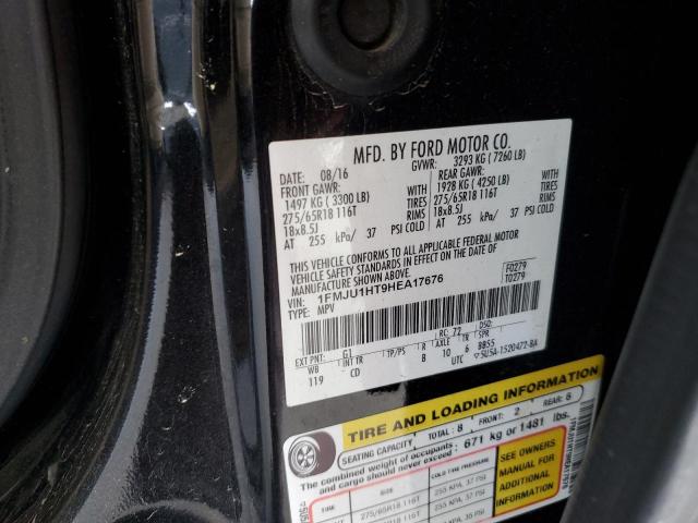 1FMJU1HT9HEA17676 - 2017 FORD EXPEDITION XLT Siyah fotoğraf 13