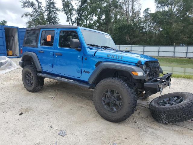 1C4HJXDN5MW817398 - 2021 JEEP WRANGLER U SPORT BLUE photo 4