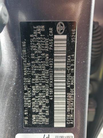 4T1BF1FK8HU374832 - 2017 TOYOTA CAMRY LE GRAY photo 12