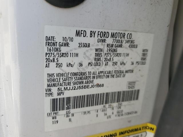 5LMJJ2J55BEJ01668 - 2011 LINCOLN NAVIGATOR თეთრი ფოტო 23