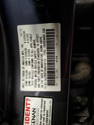 1HGCR2F39GA056170 - 2016 HONDA ACCORD LX GRAY photo 13