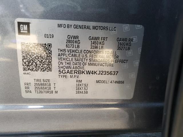 5GAERBKW4KJ235637 - 2019 BUICK ENCLAVE ESSENCE 银色 照片 14