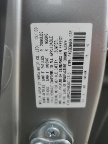 JH4CU2F66AC017716 - 2010 ACURA TSX ვერცხლისფერი ფოტო 13