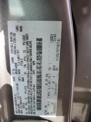 5LMCJ2C99HUL32743 - 2017 LINCOLN MKC SELECT Մոխրագույն լուսանկար 12