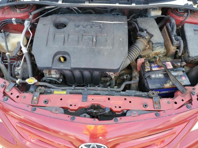 2T1BU4EE1BC593689 - 2011 TOYOTA COROLLA BASE أحمر صورة 11