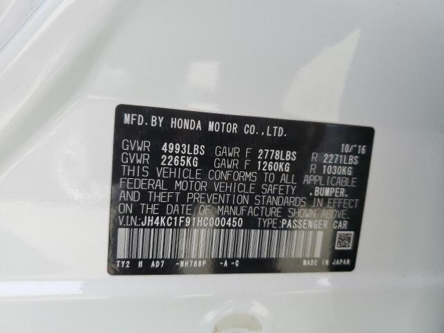 JH4KC1F91HC000450 - 2017 ACURA RLX ADVANCE Ağ foto 12