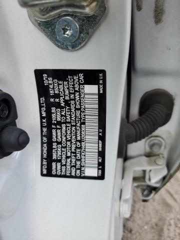 SHHFK7H49LU208368 - 2020 HONDA CIVIC SPORT WHITE photo 12