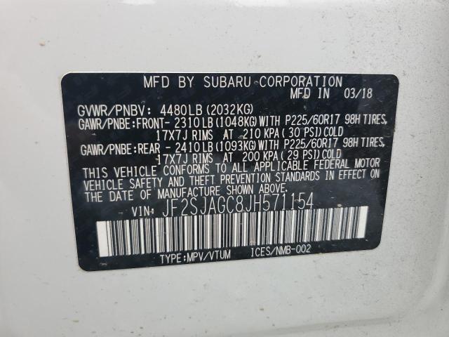JF2SJAGC8JH571154 - 2018 SUBARU FORESTER 2.5I PREMIUM 白色 照片 14