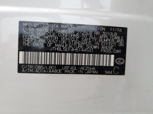 JTHBL5EF4H5144531 - 2017 LEXUS LS 460 WHITE photo 13