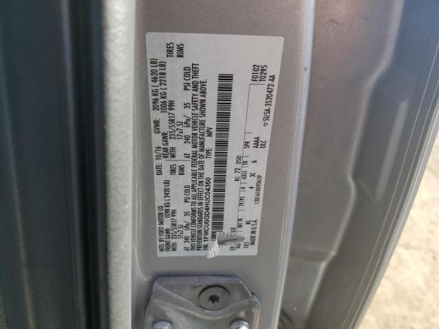 1FMCU0GD4HUC04360 - 2017 FORD ESCAPE SE Gümüş foto 13