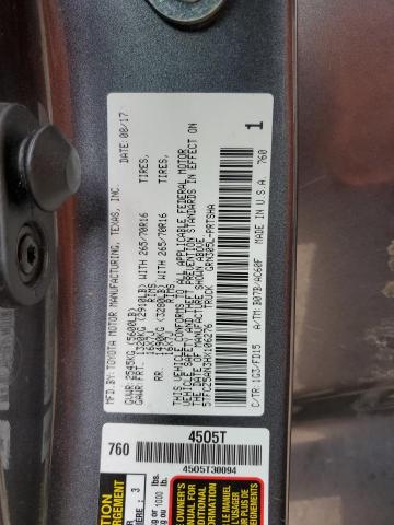 5TFCZ5AN3HX106276 - 2017 TOYOTA TACOMA DOUBLE CAB 灰色 照片 13