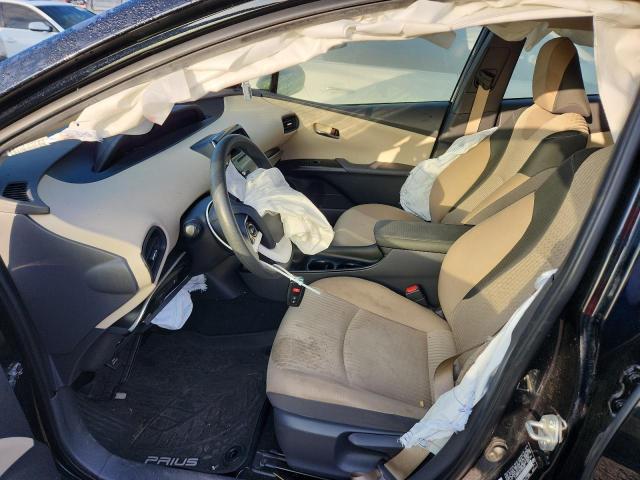 JTDKBRFU0H3546289 - 2017 TOYOTA PRIUS BLACK photo 7