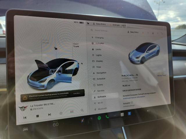 5YJ3E1EB4KF361508 - 2019 TESLA MODEL 3 Azul foto 9