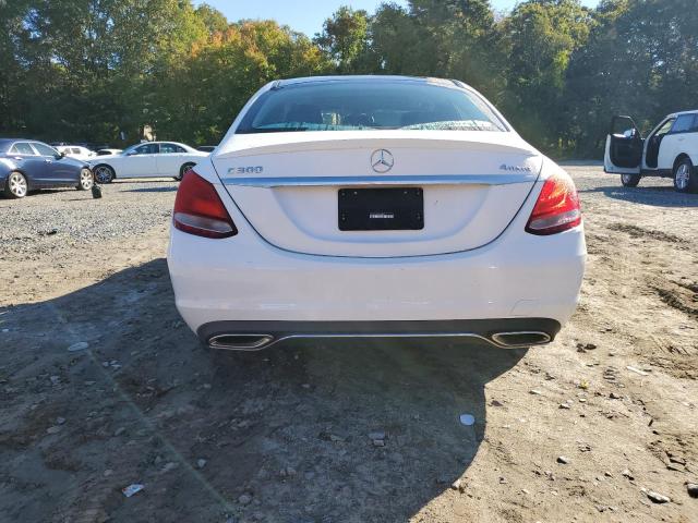 55SWF4KB2GU108581 - 2016 MERCEDES-BENZ C 300 4MATIC WHITE photo 6