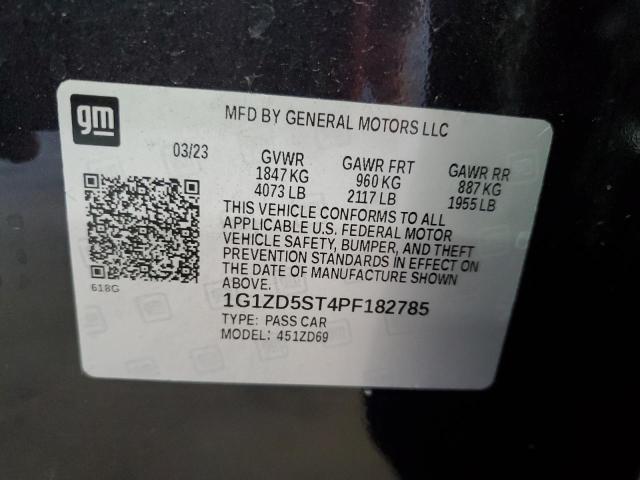 1G1ZD5ST4PF182785 - 2023 CHEVROLET MALIBU LT GRAY photo 13