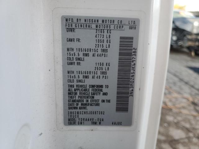 3N63M0ZN5JK697382 - 2018 CHEVROLET CITY EXPRESS LT WHITE photo 13