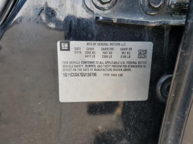 1G11C5SA7GU136796 - 2016 CHEVROLET MALIBU LIM LT 黑色 照片 13