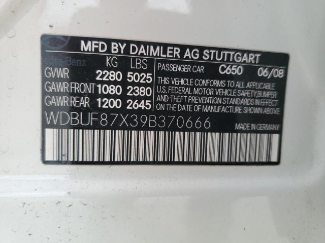 WDBUF87X39B370666 - 2009 MERCEDES-BENZ E 350 4MATIC WHITE photo 12