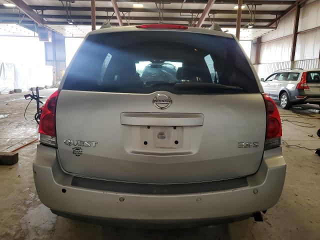5N1BV28U25N133717 - 2005 NISSAN QUEST S SILVER photo 6