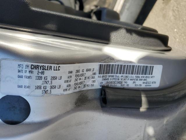 1J8HG48K58C194930 - 2008 JEEP COMMANDER SPORT ვერცხლისფერი ფოტო 13