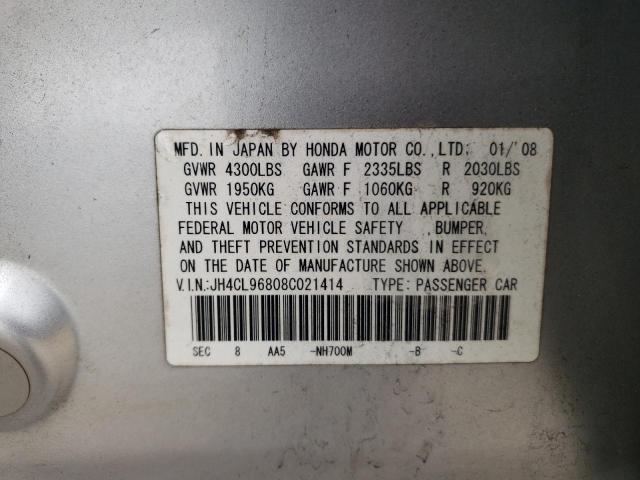JH4CL96808C021414 - 2008 ACURA TSX 银色 照片 12