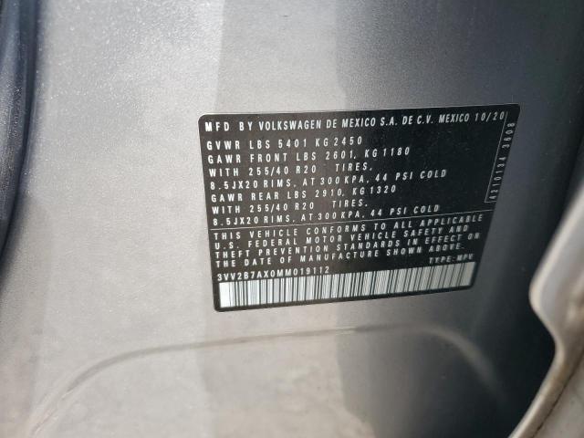 3VV2B7AX0MM019112 - 2021 VOLKSWAGEN TIGUAN SE 银色 照片 14