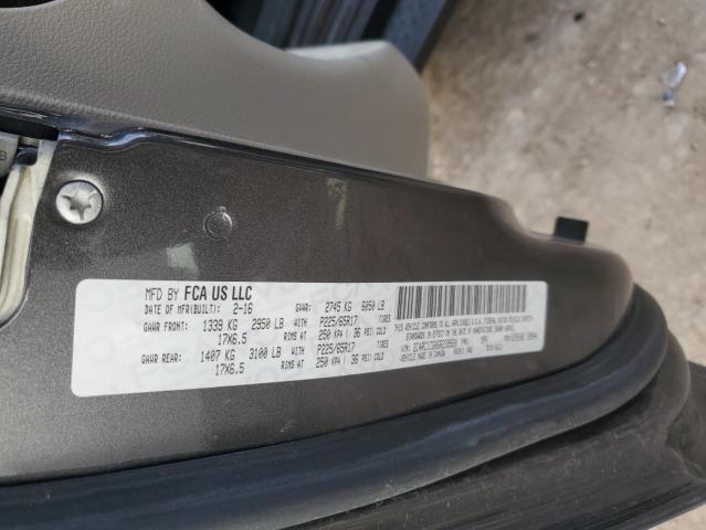 2C4RC1CG0GR239920 - 2016 CHRYSLER TOWN & COU TOURING L GRAY photo 13