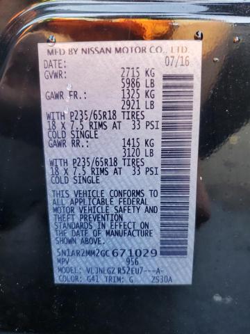 5N1AR2MM2GC671029 - 2016 NISSAN PATHFINDER S Siyah fotoğraf 13