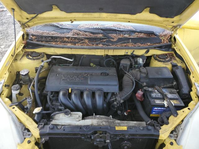 2T1KR32E54C290983 - 2004 TOYOTA COROLLA MA XR YELLOW photo 12