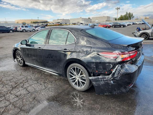 4T1G11AK1MU525936 - 2021 TOYOTA CAMRY SE BLACK photo 2