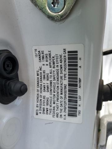 2HGFC2F73HH507842 - 2017 HONDA CIVIC EX Ağ foto 12