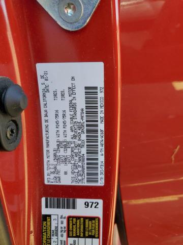 3TMCZ5AN8MM398894 - 2021 TOYOTA TACOMA DOUBLE CAB 红色 照片 12