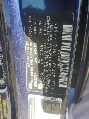 5XXGU4L39HG177544 - 2017 KIA OPTIMA EX 蓝色 照片 12