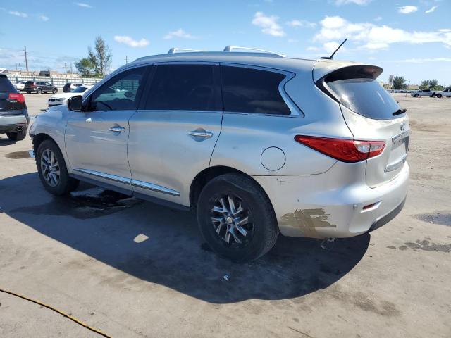 5N1AL0MM1EC545392 - 2014 INFINITI QX60 SILVER photo 2