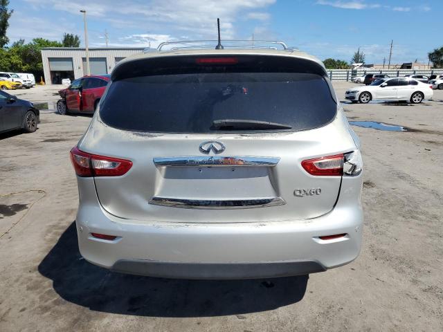 5N1AL0MM1EC545392 - 2014 INFINITI QX60 SILVER photo 6