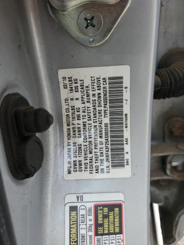 JHMFA3F25AS003580 - 2010 HONDA CIVIC HYBRID 银色 照片 12