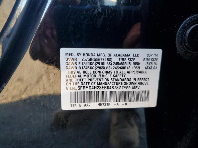 5FRYD4H23EB048782 - 2014 ACURA MDX BLACK photo 12