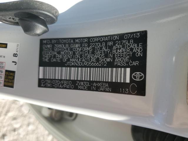 JTDKN3DU9D5666212 - 2013 TOYOTA PRIUS 蓝色 照片 12