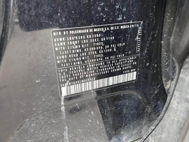 3VV1B7AXXLM025428 - 2020 VOLKSWAGEN TIGUAN S შავი ფოტო 14