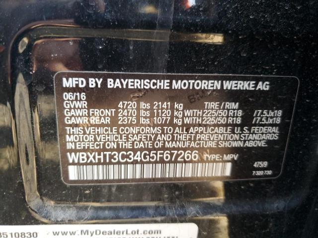 WBXHT3C34G5F67266 - 2016 BMW X1 XDRIVE28I BLACK photo 14