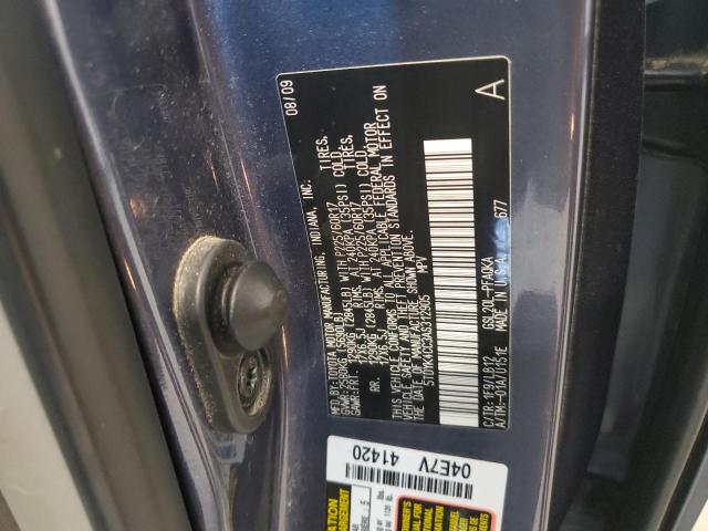 5TDYK4CC3AS312905 - 2010 TOYOTA SIENNA XLE SILVER photo 13