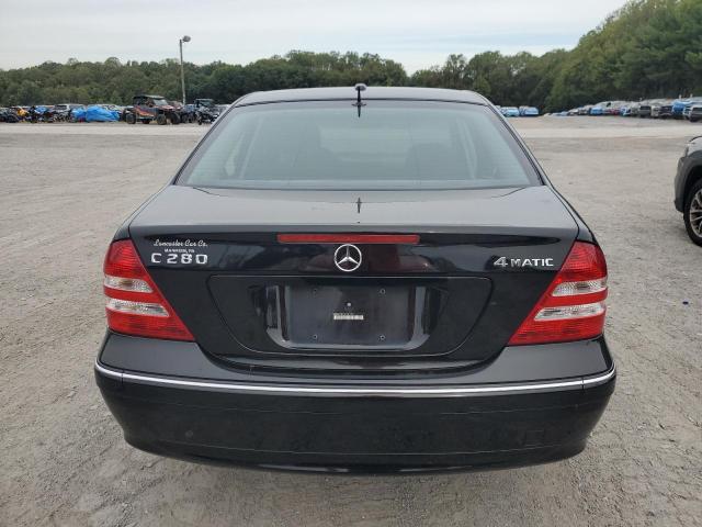 WDBRF92H76F741781 - 2006 MERCEDES-BENZ C 280 4MATIC BLACK photo 6