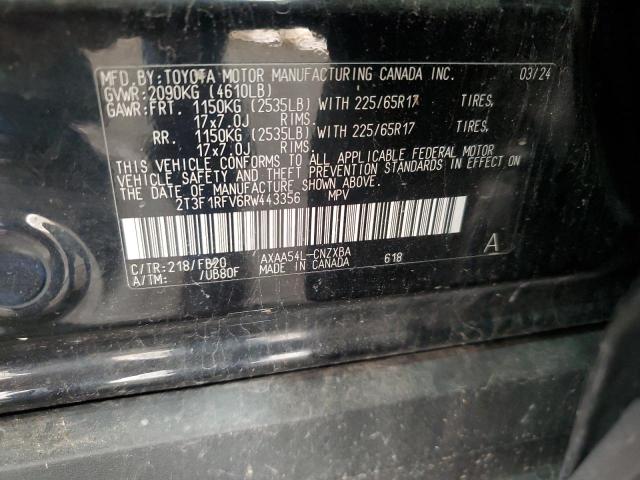 2T3F1RFV6RW443356 - 2024 TOYOTA RAV4 LE BLACK photo 14