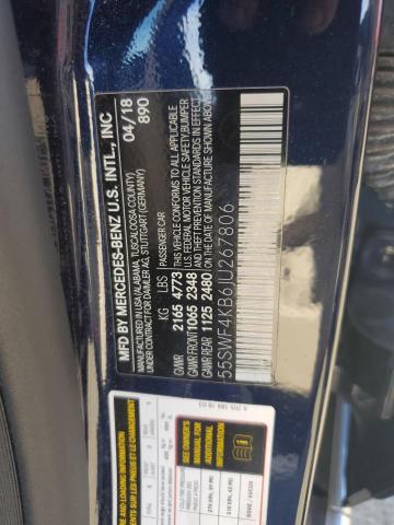 55SWF4KB6JU267806 - 2018 MERCEDES-BENZ C 300 4MATIC BLACK photo 12