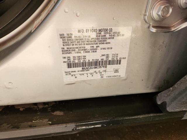 MAJ6S3JL4MC397950 - 2021 FORD ECOSPORT SES SILVER photo 13