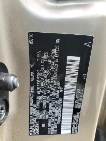 5TDYK3DCXBS037690 - 2011 TOYOTA SIENNA XLE GOLD photo 13