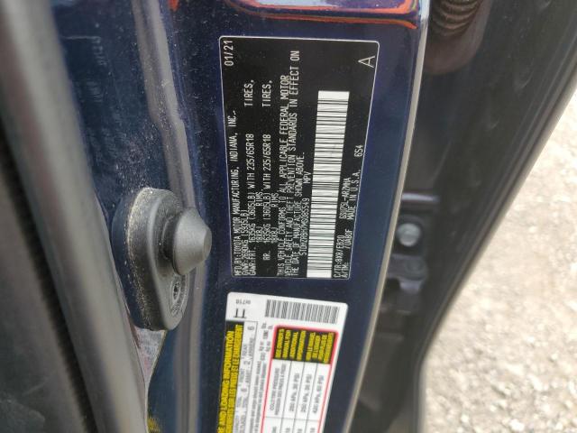 5TDHZRBH7MS085549 - 2021 TOYOTA HIGHLANDER XLE Niebieski zdjęcie 13