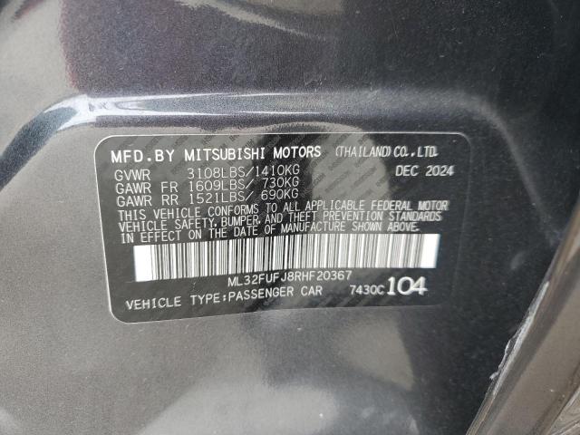 ML32FUFJ8RHF20367 - 2024 MITSUBISHI MIRAGE G4 ES 灰色 照片 12