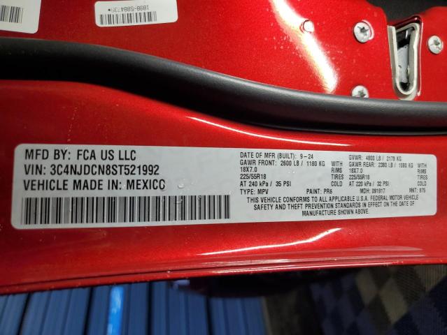 3C4NJDCN8ST521992 - 2025 JEEP COMPASS LIMITED Կարմիր լուսանկար 13